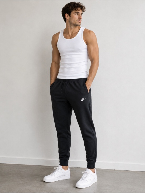Nike Other - Nike Men’s Black Fleece Jogger Sweatpants NWT Size XL White Nike Embroidered 🔥